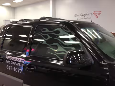 Custom Inlaid Flame Tint Graphics